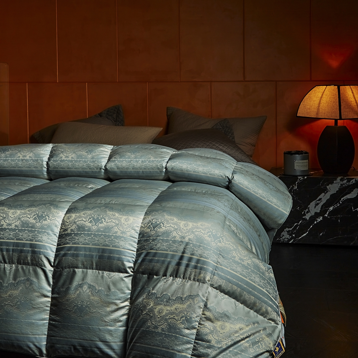 91家纺网 家纺一手货源 找家纺 暖羽屋羽绒馆 2025新款时空95白鹅绒被芯 羽绒被子 鹅绒被 双人春秋冬被2米 时空 蓝