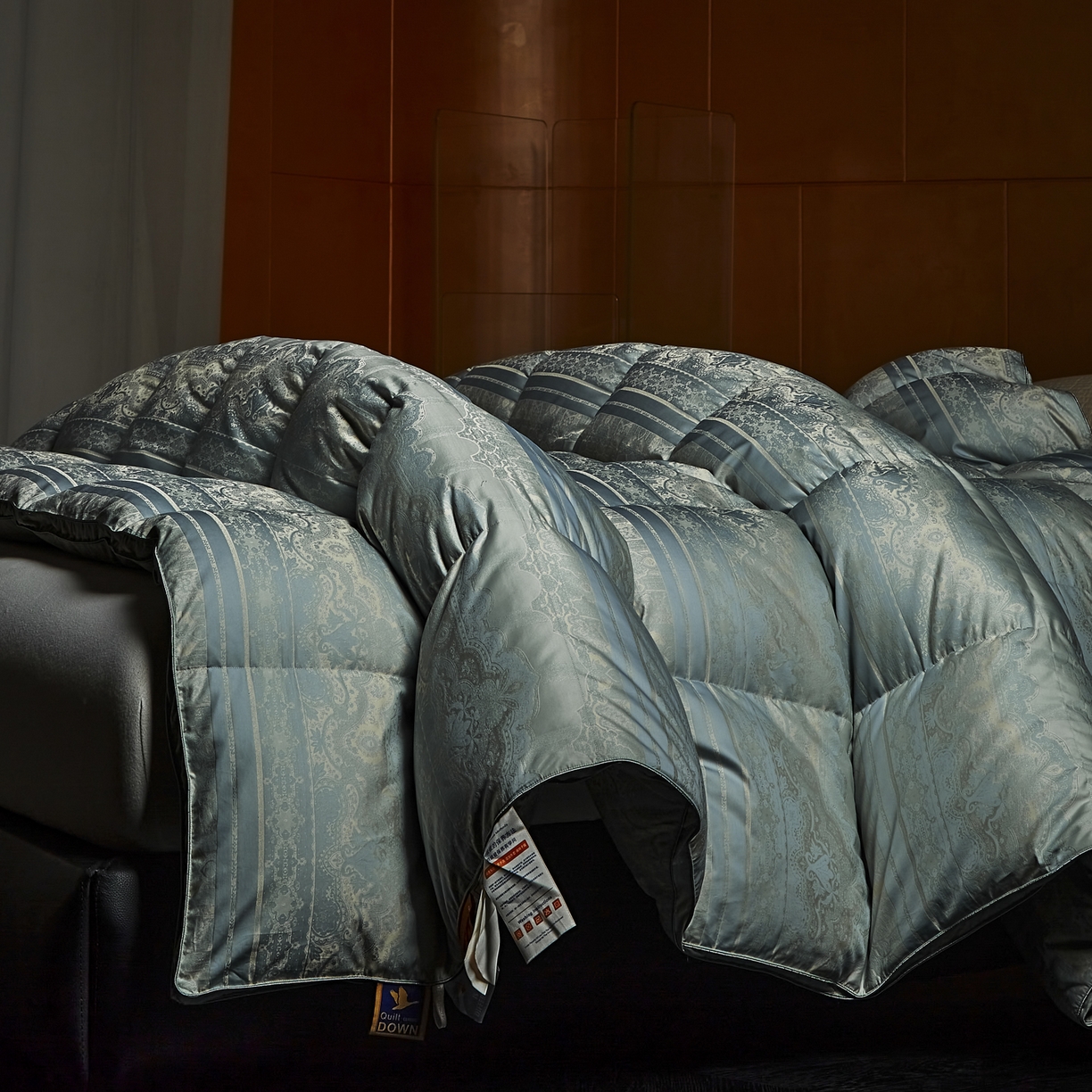 91家纺网 家纺一手货源 找家纺 暖羽屋羽绒馆 2025新款时空95白鹅绒被芯 羽绒被子 鹅绒被 双人春秋冬被2米 时空 蓝