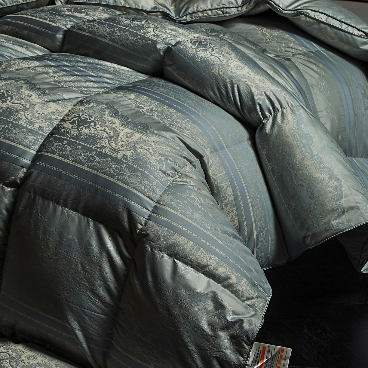 91家纺网 家纺一手货源 找家纺 暖羽屋羽绒馆 2025新款时空95白鹅绒被芯 羽绒被子 鹅绒被 双人春秋冬被2米 时空 蓝