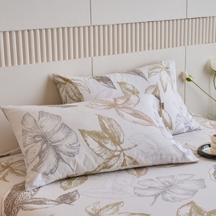 91家纺网 家纺一手货源 找家纺 春皖家纺 2025新款全棉原棉磨毛色织水洗单枕套回暖系列-风格二 留香