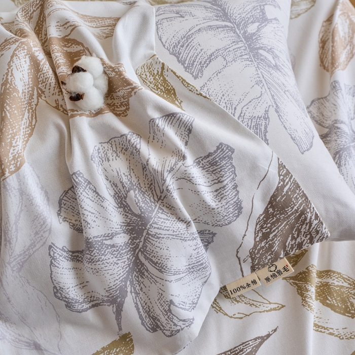 91家纺网 家纺一手货源 找家纺 春皖家纺 2025新款全棉原棉磨毛色织水洗单枕套回暖系列-风格二 留香