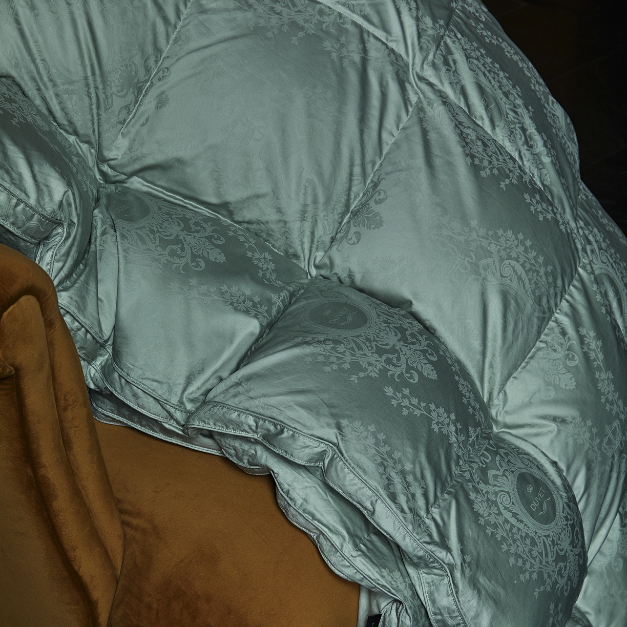 91家纺网 家纺一手货源 找家纺 暖羽屋羽绒馆 2025新款盛世典雅95白鹅绒被子 鹅绒被芯 羽绒被 冬被双人2米春秋被 盛世典雅 蓝