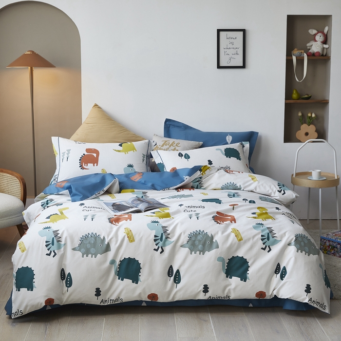 91家纺网 家纺一手货源 找家纺 总 由丽 2025款铂金精梳臻棉四件套-卡通系列被套放缩水