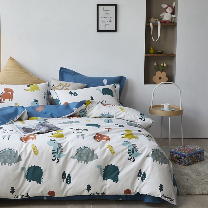 91家纺网 家纺一手货源 找家纺 总 由丽 2025款铂金精梳臻棉四件套-卡通系列被套放缩水