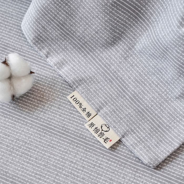 91家纺网 家纺一手货源 找家纺 春皖家纺 2025新款全棉原棉磨毛色织水洗单枕套回暖系列-风格二 暮山灰