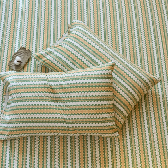 91家纺网 家纺一手货源 找家纺 春皖家纺 2025新款全棉原棉磨毛色织水洗单枕套回暖系列-风格二 拿坡里