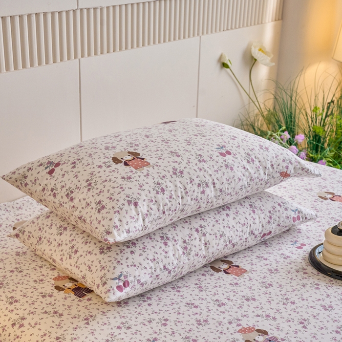 91家纺网 家纺一手货源 找家纺 春皖家纺 2025新款全棉原棉磨毛色织水洗单枕套回暖系列-风格二 旺财