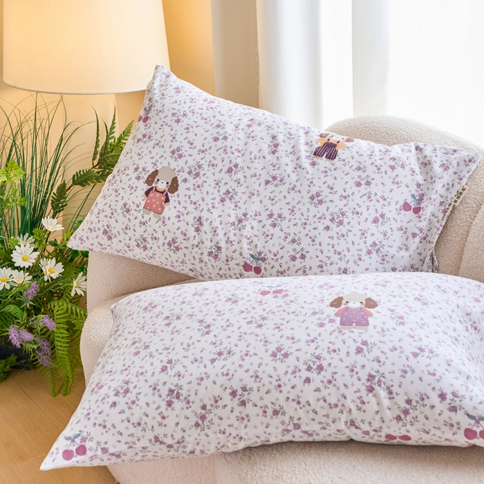 91家纺网 家纺一手货源 找家纺 春皖家纺 2025新款全棉原棉磨毛色织水洗单枕套回暖系列-风格二 旺财