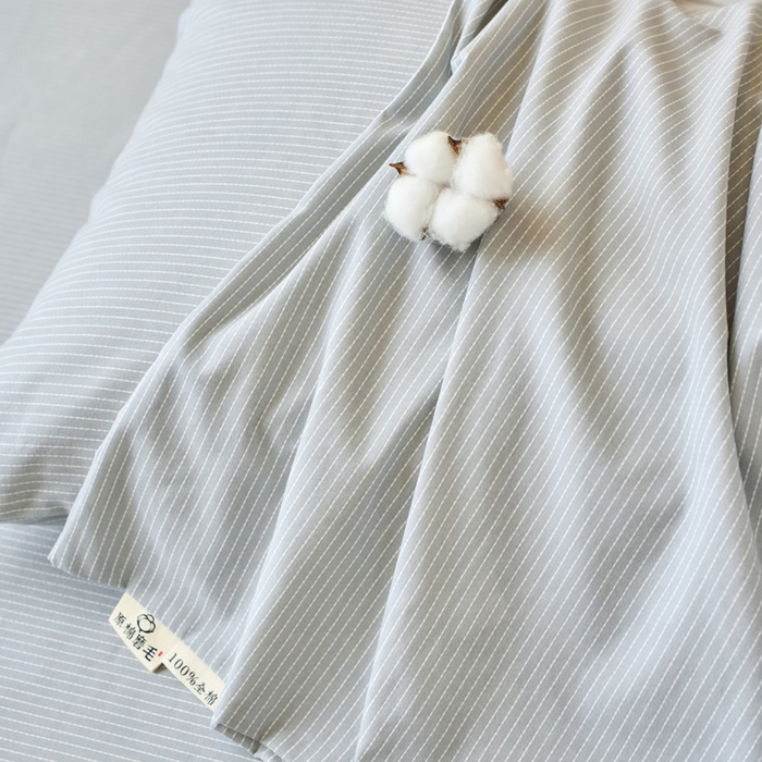 91家纺网 家纺一手货源 找家纺 春皖家纺 2025新款全棉原棉磨毛色织水洗单枕套回暖系列-风格二 雾灰细语