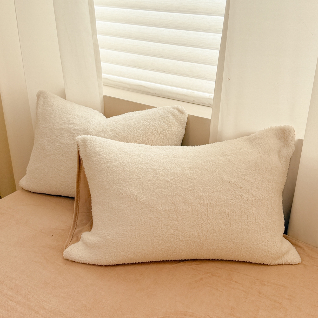 91家纺网 家纺一手货源 找家纺 眠博士 2025新款A类泰迪绒牛奶绒纯色四件套 泰迪绒-安妮白咖