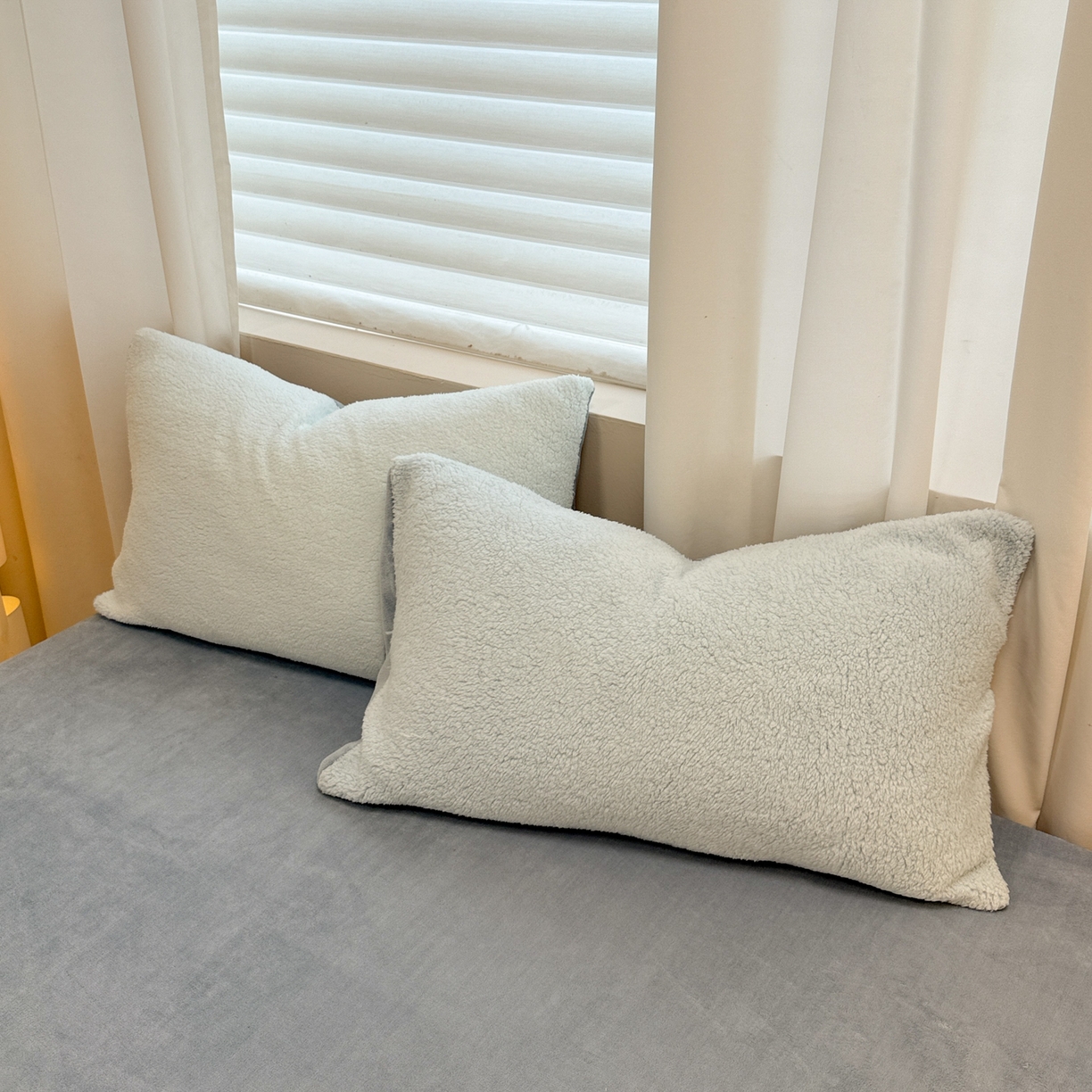 91家纺网 家纺一手货源 找家纺 眠博士 2025新款A类泰迪绒牛奶绒纯色四件套 泰迪绒-安妮蓝