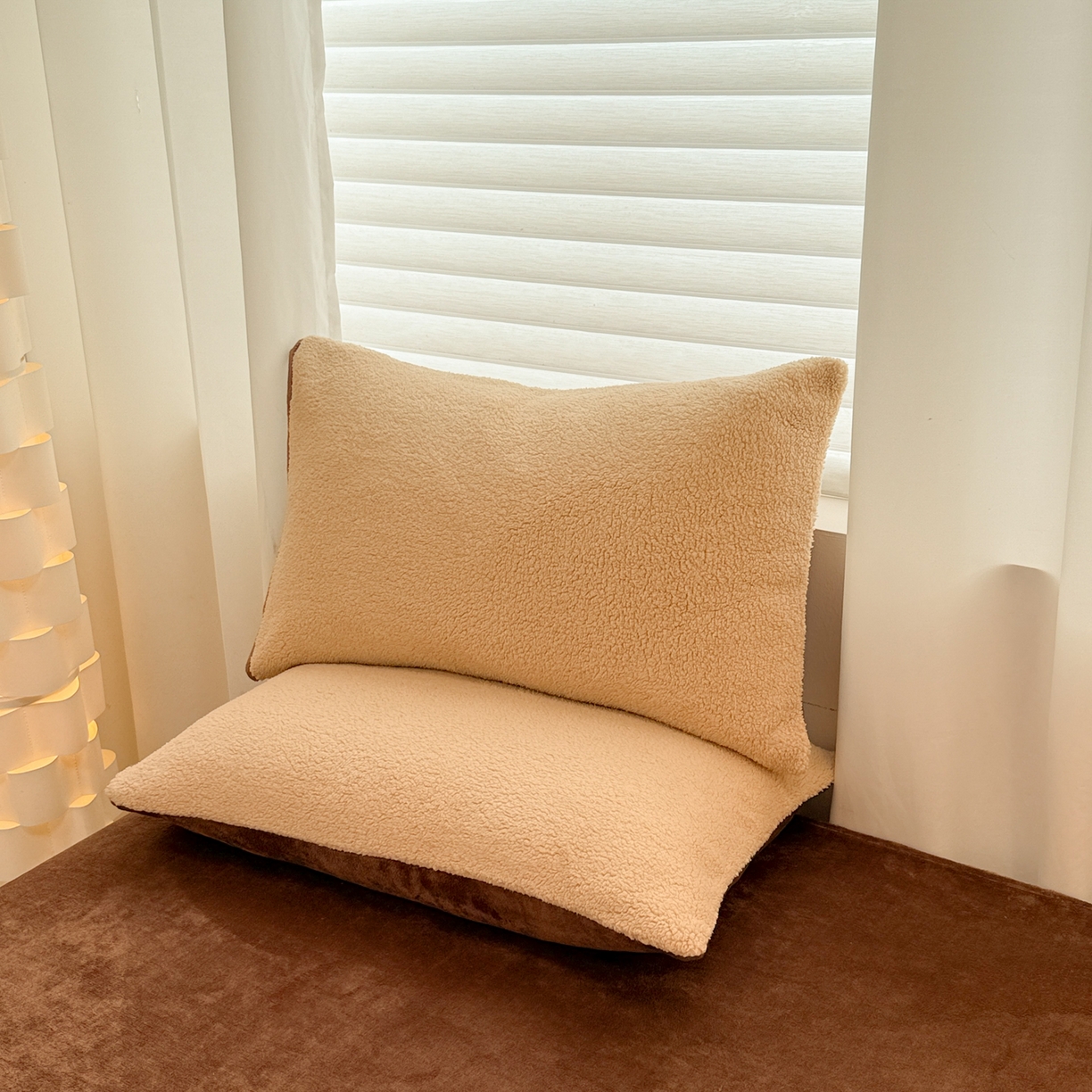 91家纺网 家纺一手货源 找家纺 眠博士 2025新款A类泰迪绒牛奶绒纯色四件套 泰迪绒-安妮咖