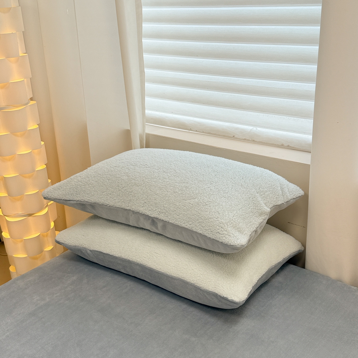 91家纺网 家纺一手货源 找家纺 眠博士 2025新款A类泰迪绒牛奶绒纯色四件套 泰迪绒-安妮蓝