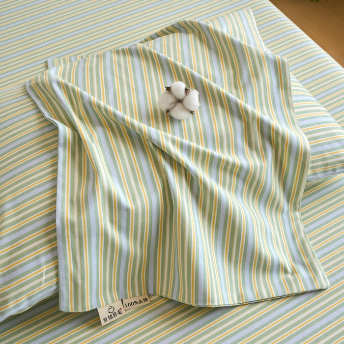 91家纺网 家纺一手货源 找家纺 春皖家纺 2025新款全棉原棉磨毛色织水洗单枕套回暖系列-风格二 云水间