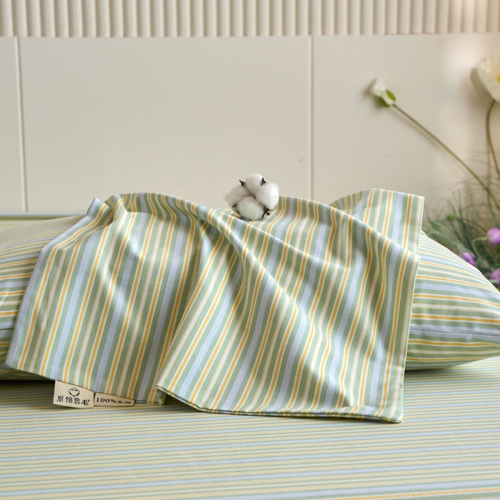 91家纺网 家纺一手货源 找家纺 春皖家纺 2025新款全棉原棉磨毛色织水洗单枕套回暖系列-风格二 云水间