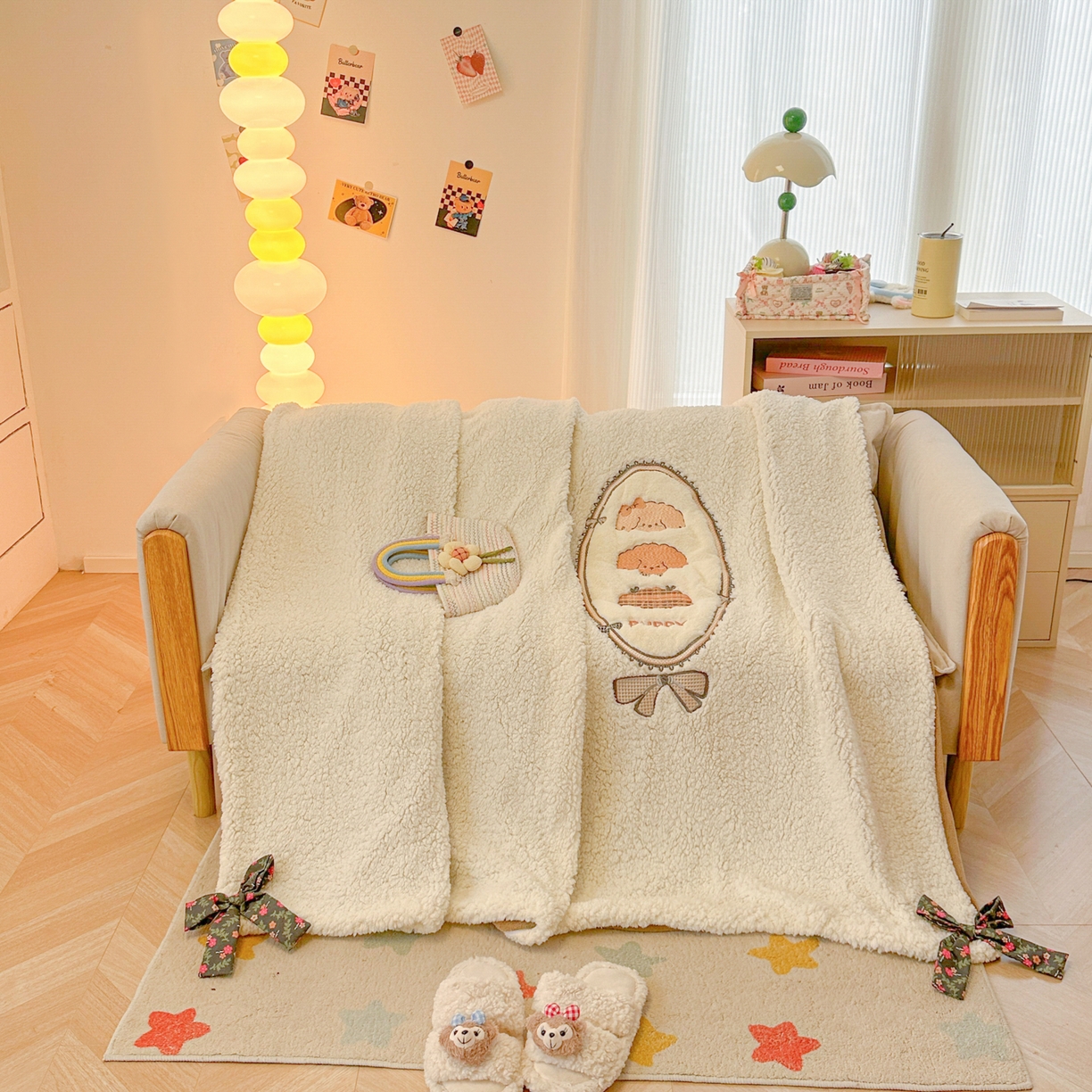 91家纺网 家纺一手货源 找家纺 （总）子钦家纺 2025秋冬新款羊羔绒牛奶绒卡通贴布绣单被套