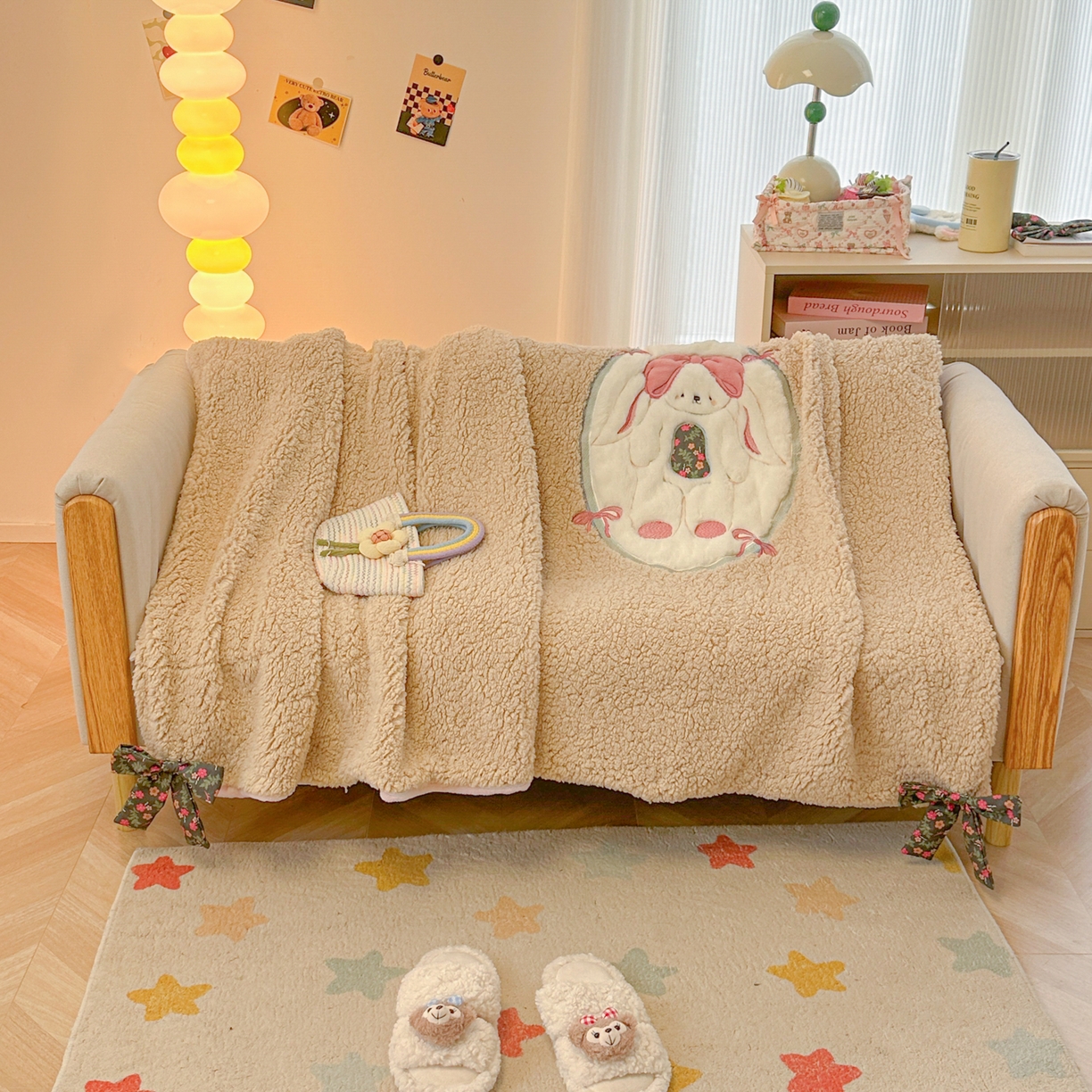 91家纺网 家纺一手货源 找家纺 （总）子钦家纺 2025秋冬新款羊羔绒牛奶绒卡通贴布绣单被套