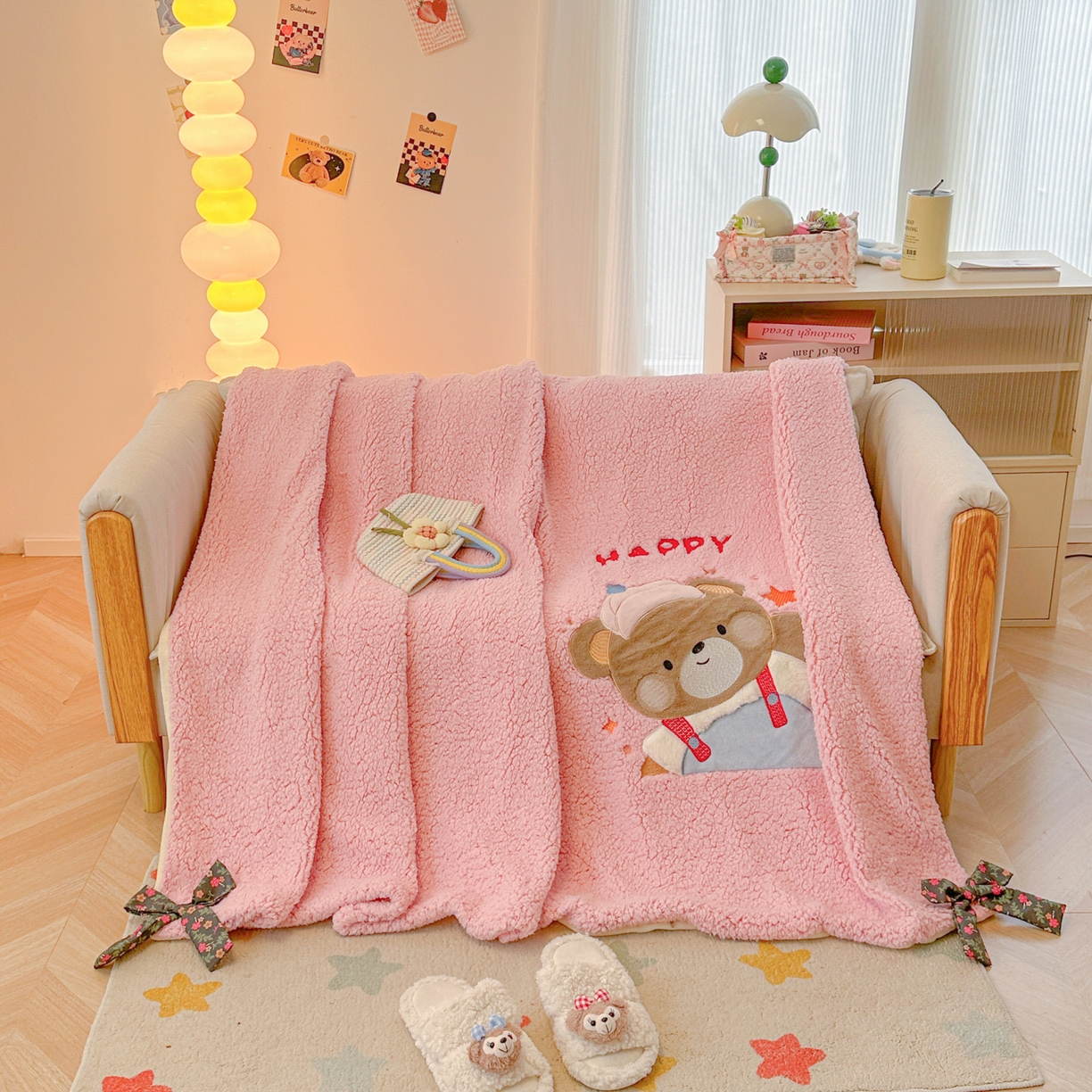 91家纺网 家纺一手货源 找家纺 （总）子钦家纺 2025秋冬新款羊羔绒牛奶绒卡通贴布绣单被套