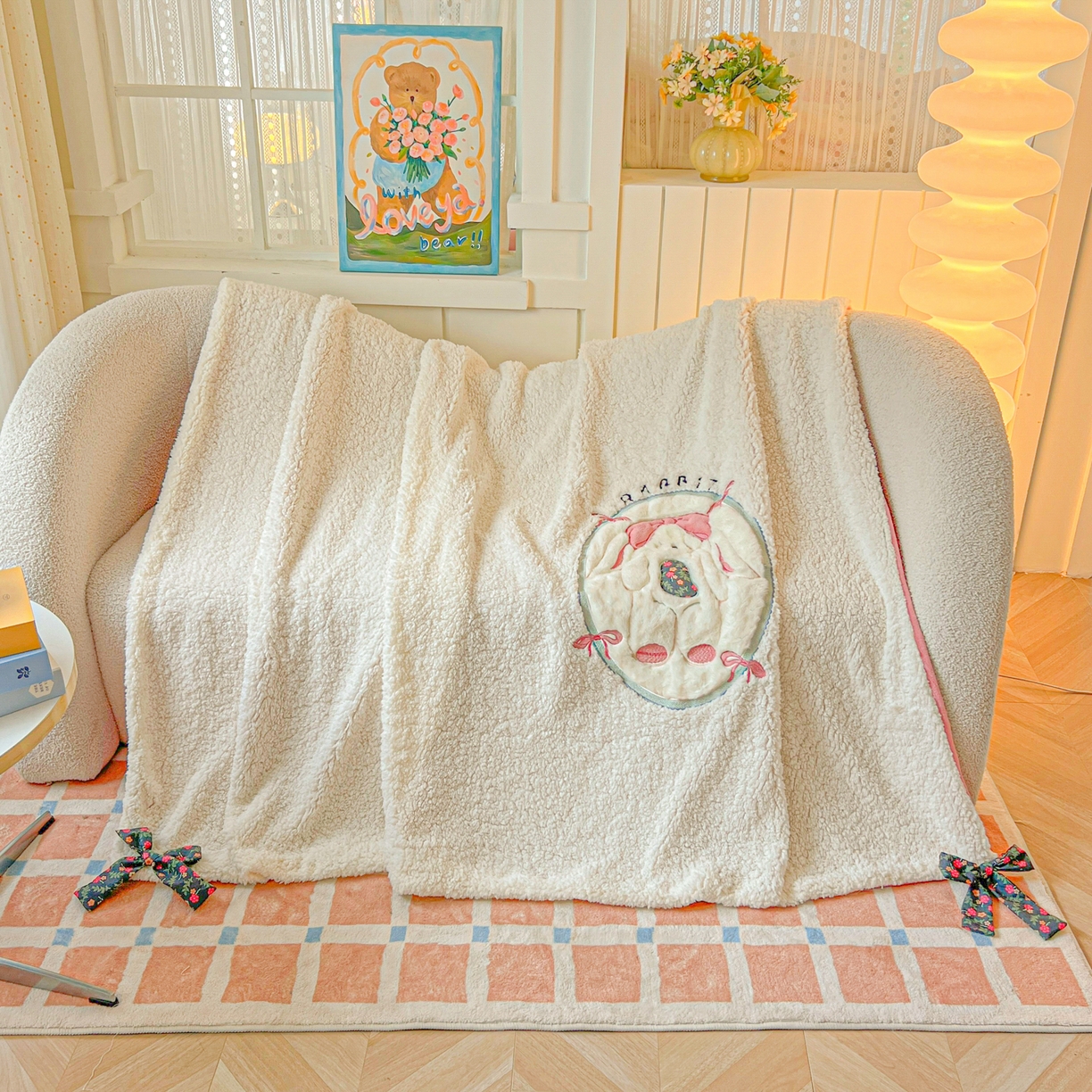 91家纺网 家纺一手货源 找家纺 （总）子钦家纺 2025秋冬新款羊羔绒牛奶绒卡通贴布绣单被套