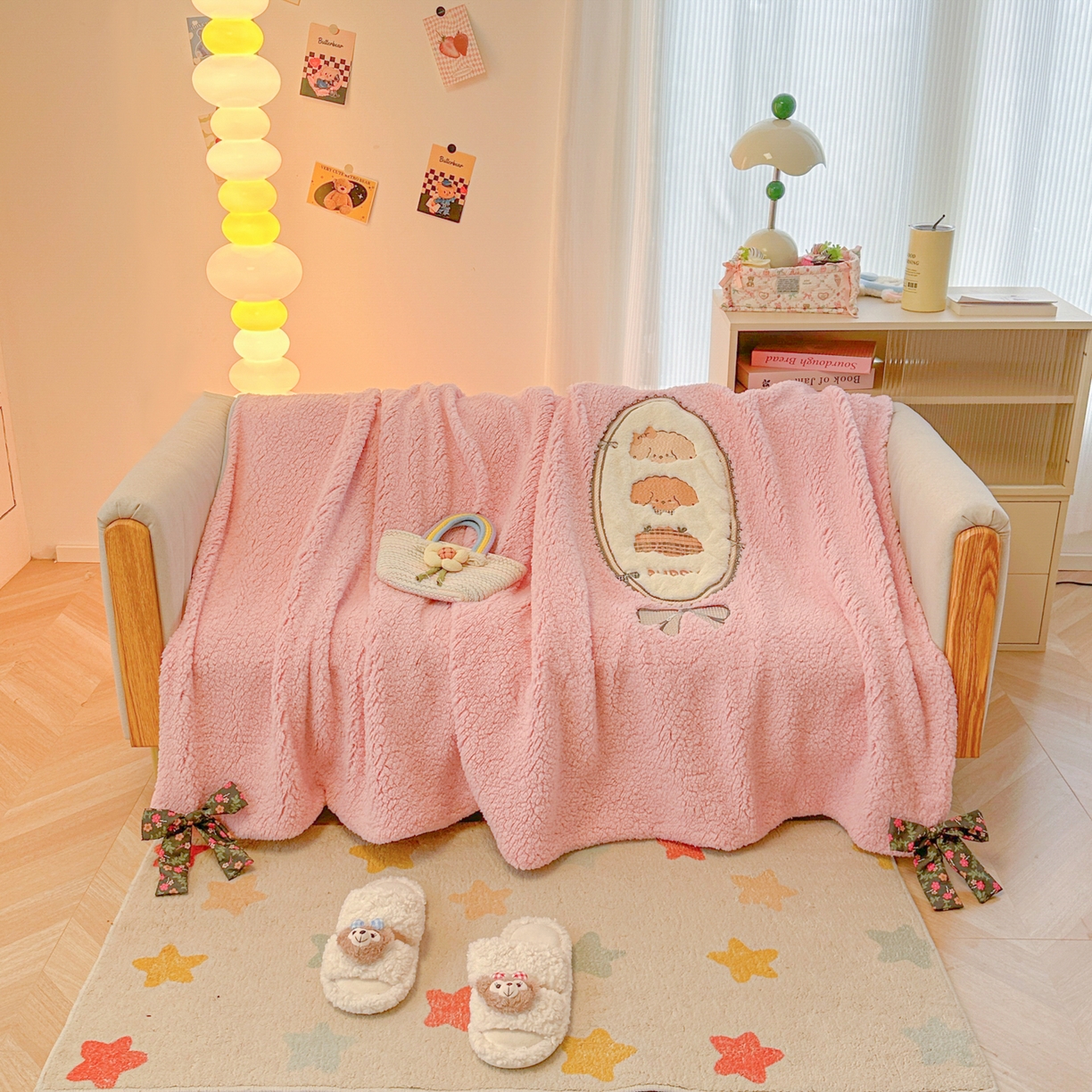 91家纺网 家纺一手货源 找家纺 （总）子钦家纺 2025秋冬新款羊羔绒牛奶绒卡通贴布绣单被套