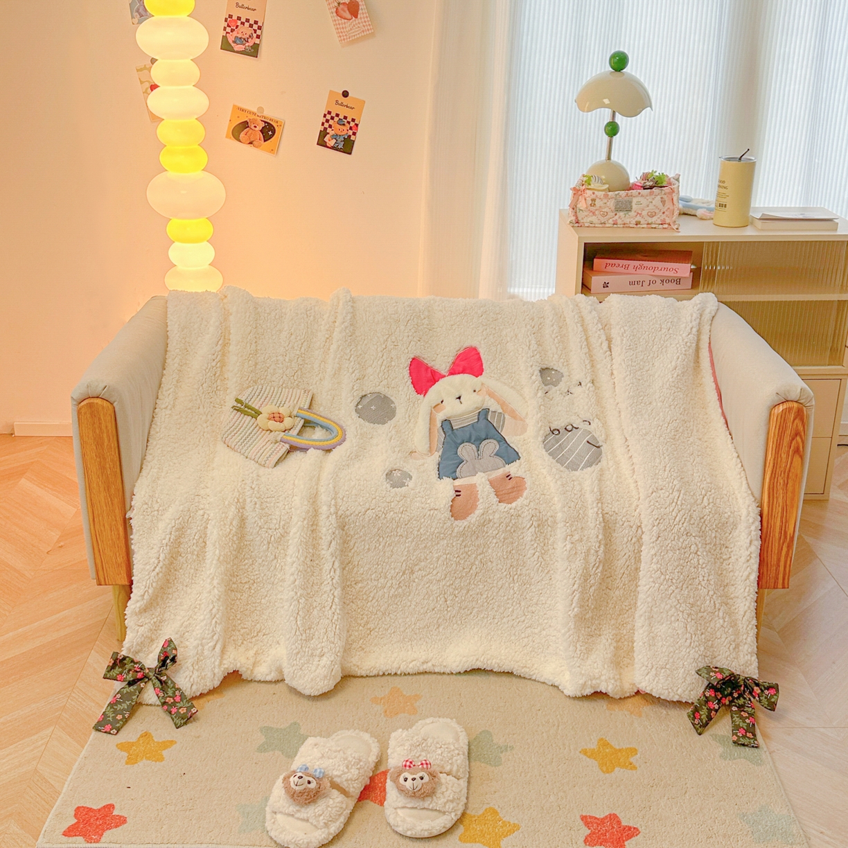 91家纺网 家纺一手货源 找家纺 （总）子钦家纺 2025秋冬新款羊羔绒牛奶绒卡通贴布绣单被套