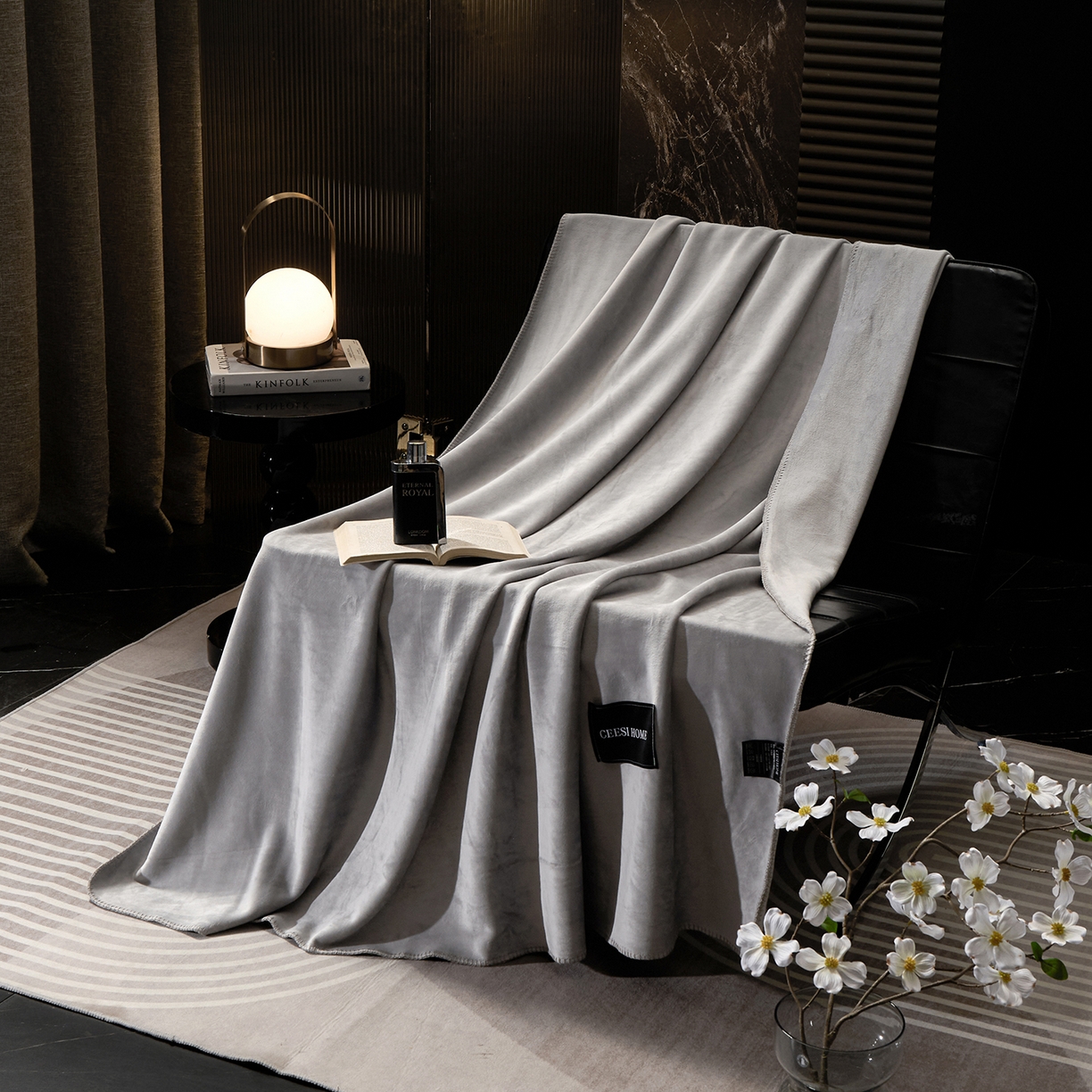 91家纺网 家纺一手货源 找家纺 （总）禧禾 2025新款300g氨超锦狐绒航空午睡素色毛毯（控价：券后到手价不低于88元/148元/208元）