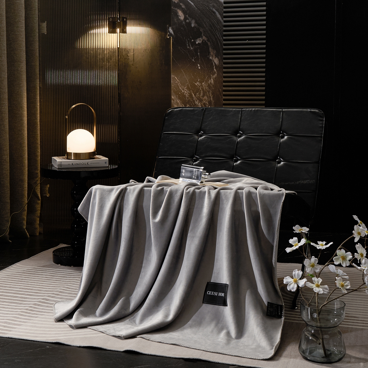 91家纺网 家纺一手货源 找家纺 禧禾 2025新款300g氨超锦狐绒航空午睡素色毛毯（控价：券后到手价不低于88元/148元/208元） 铂金银