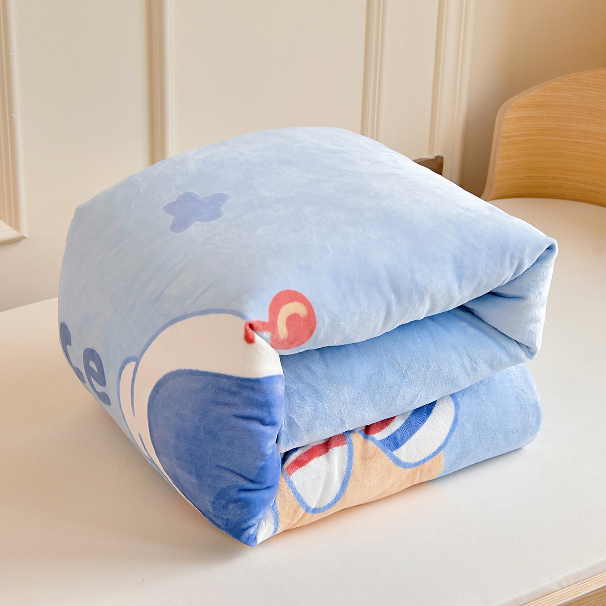 梵赫 2025新款加厚240克牛奶绒数码原创大版卡通被套+被芯组合 探索宇宙