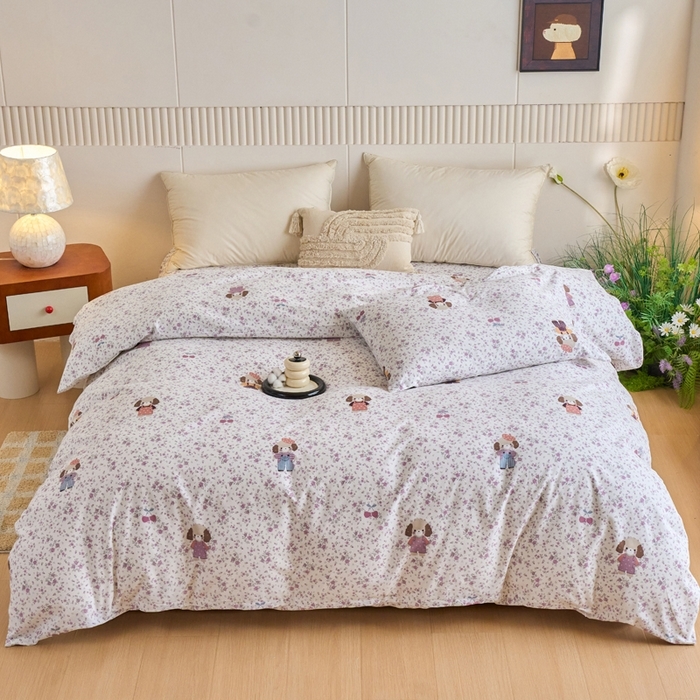 91家纺网 家纺一手货源 找家纺 （总）春皖家纺 2025新款全棉原棉磨毛色织水洗单被套回暖系列-风格二