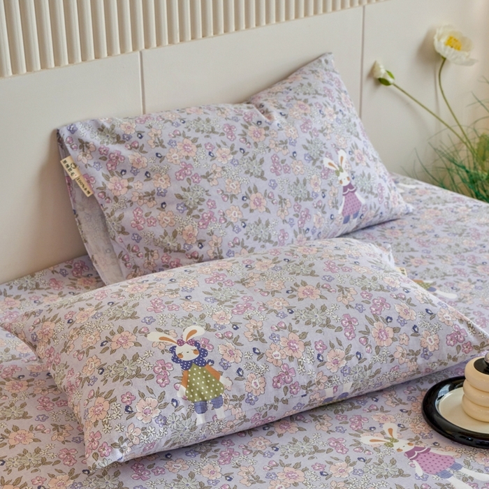 91家纺网 家纺一手货源 找家纺 （总）春皖家纺 2025新款全棉原棉磨毛色织水洗单枕套回暖系列-风格二