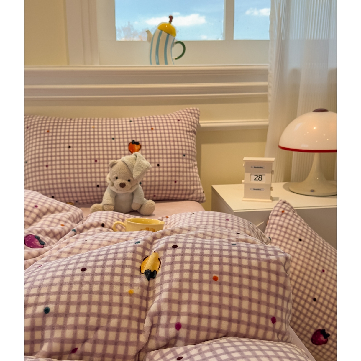 91家纺网 家纺一手货源 找家纺 （总）yyds网供 2025新款牛奶绒四件套ins风加厚床品卡通印花三件套双面法兰绒秋冬保暖不静电 风格二