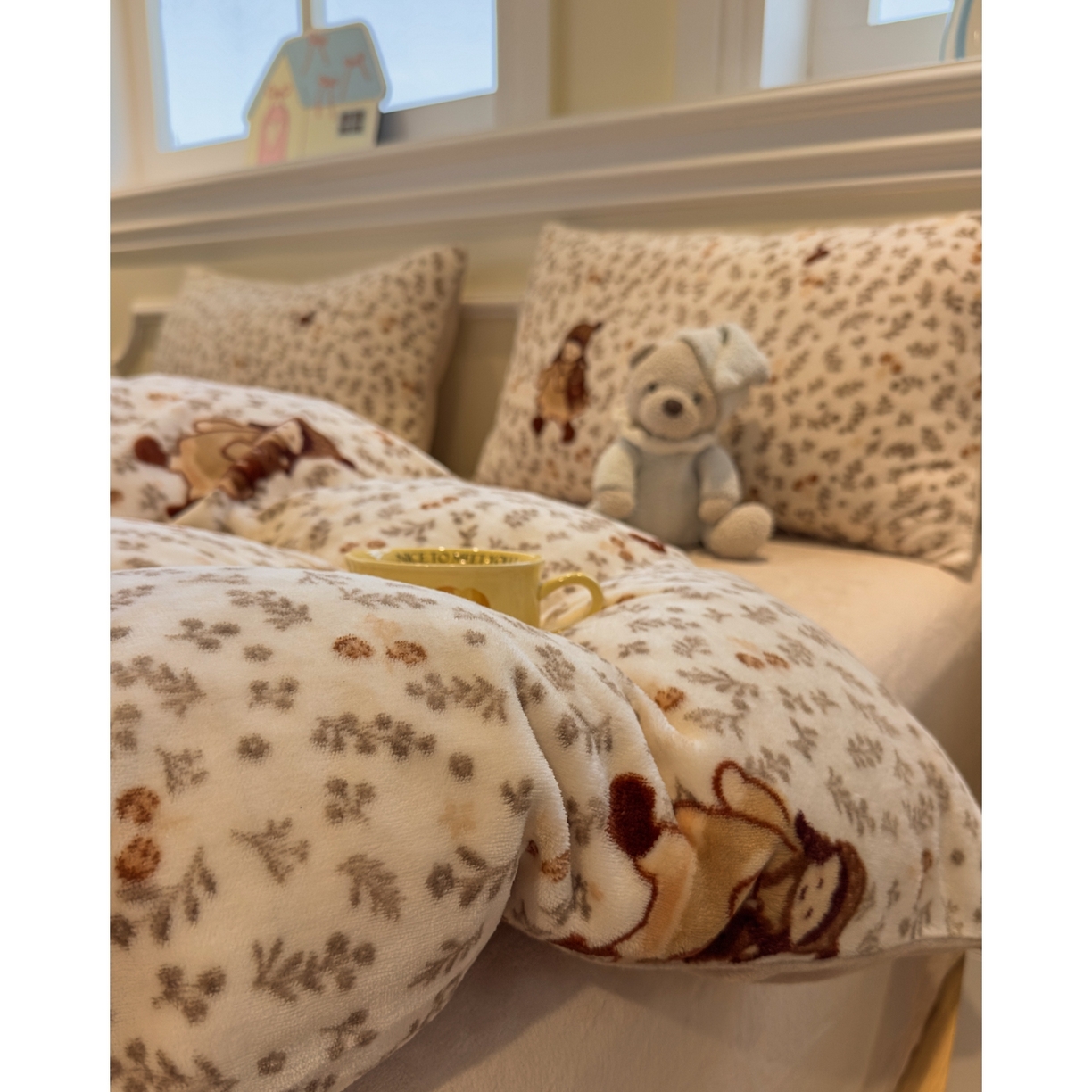 91家纺网 家纺一手货源 找家纺 yyds网供 2025新款牛奶绒四件套ins风加厚床品卡通印花三件套双面法兰绒秋冬保暖不静电 风格二 甜美花间女孩