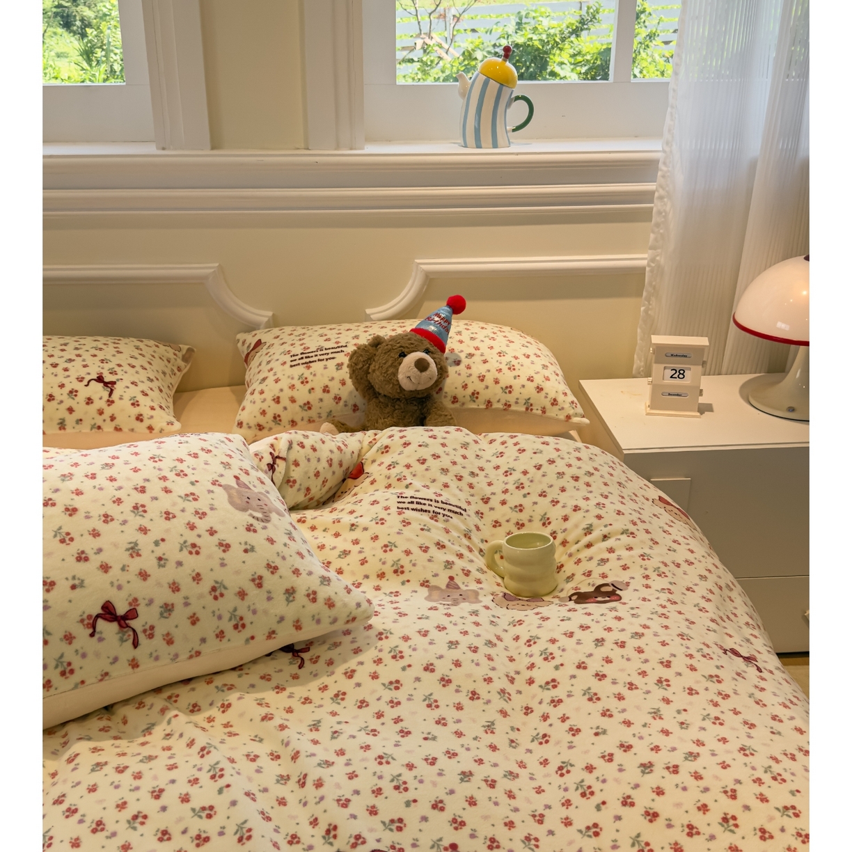 91家纺网 家纺一手货源 找家纺 yyds网供 2025新款牛奶绒四件套ins风加厚床品卡通印花三件套双面法兰绒秋冬保暖不静电 风格二 动物乐园