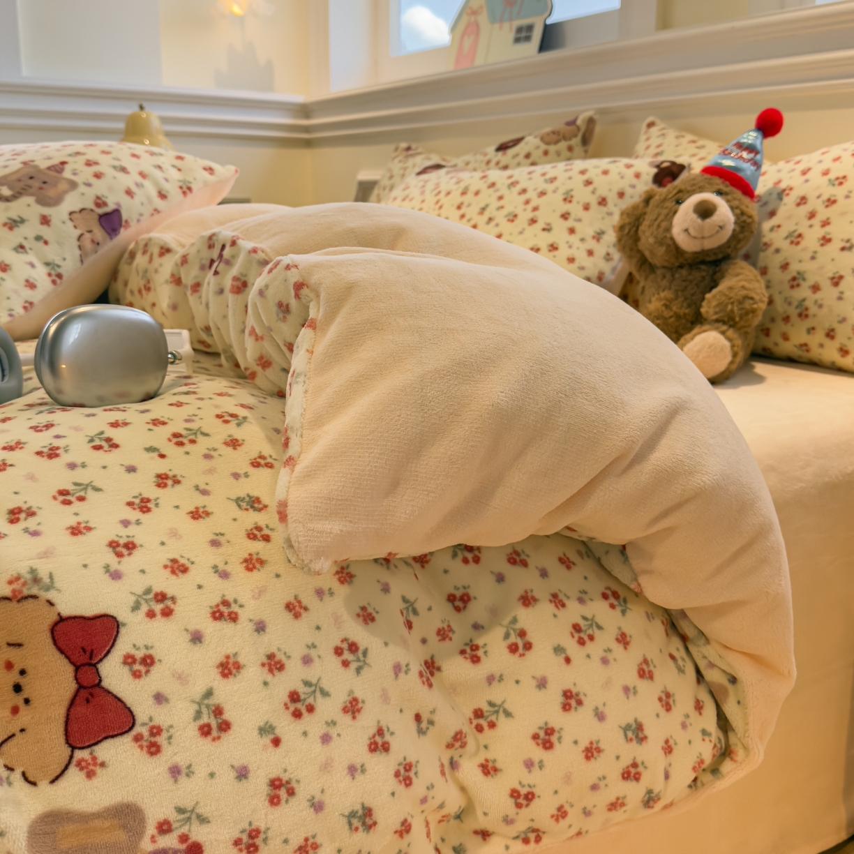 91家纺网 家纺一手货源 找家纺 yyds网供 2025新款牛奶绒四件套ins风加厚床品卡通印花三件套双面法兰绒秋冬保暖不静电 风格二 动物乐园