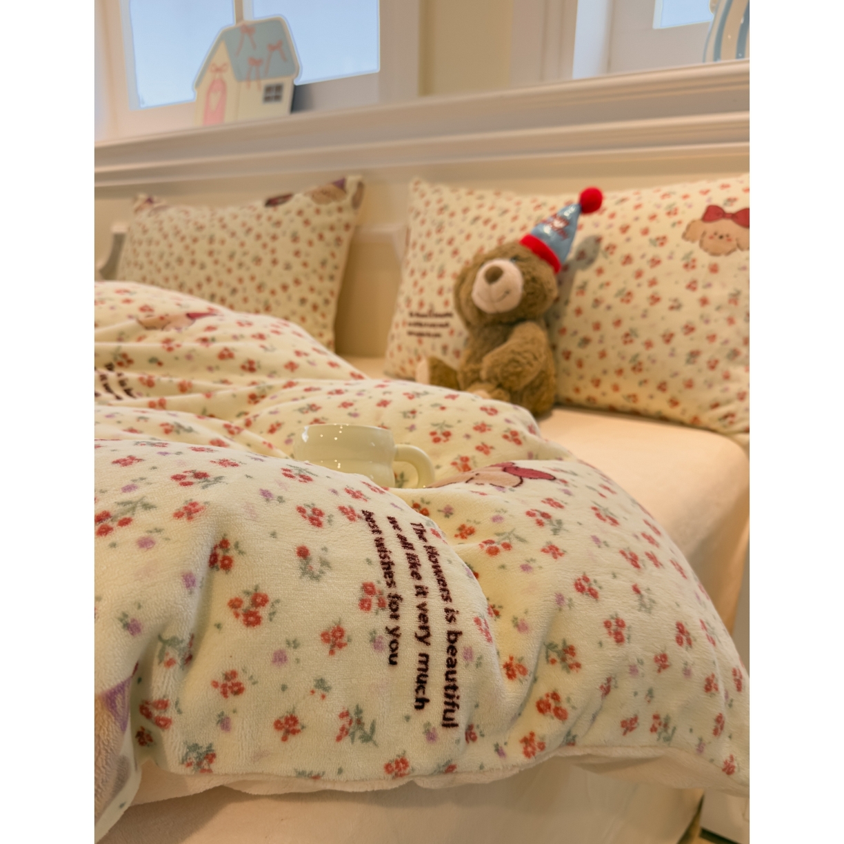 91家纺网 家纺一手货源 找家纺 yyds网供 2025新款牛奶绒四件套ins风加厚床品卡通印花三件套双面法兰绒秋冬保暖不静电 风格二 动物乐园