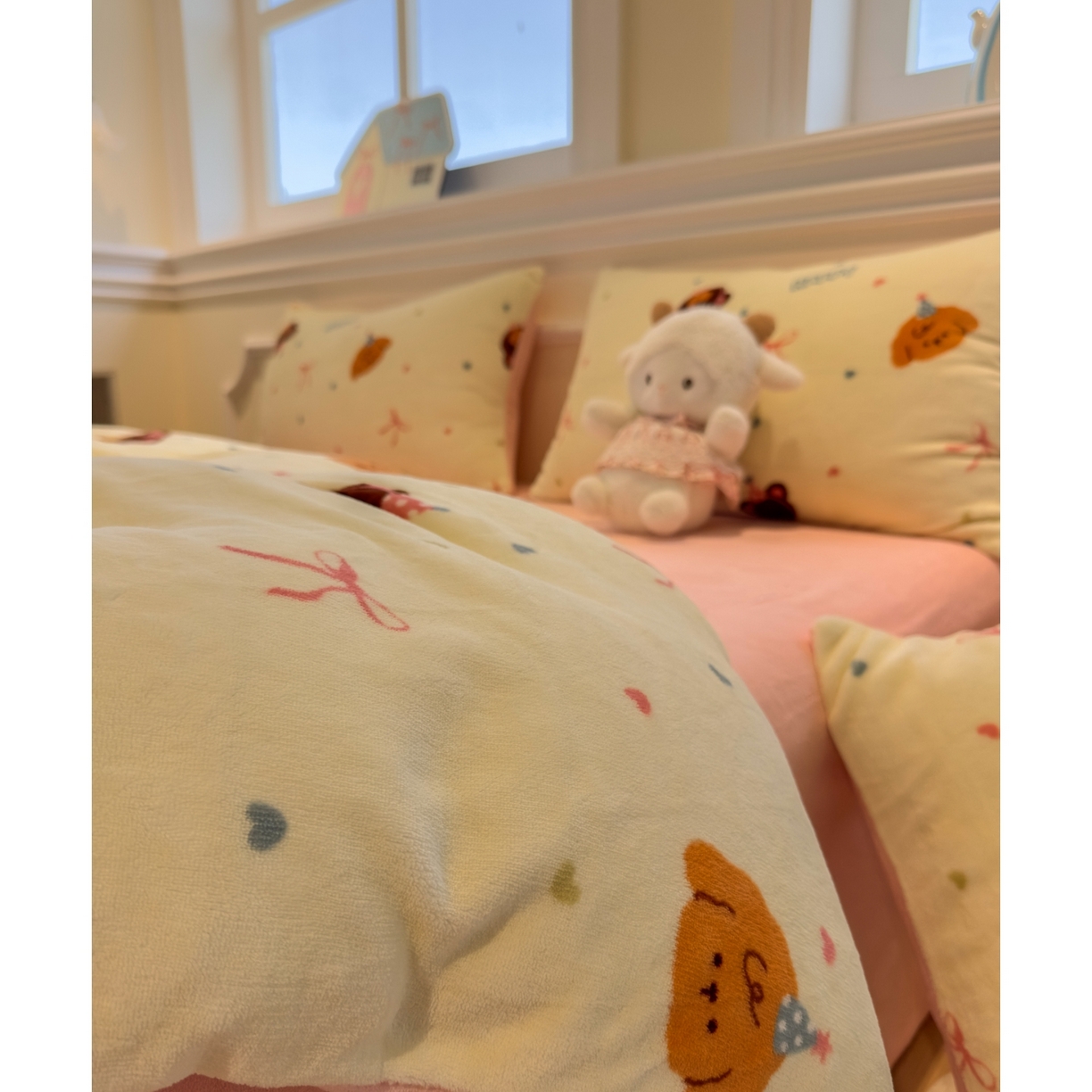 91家纺网 家纺一手货源 找家纺 yyds网供 2025新款牛奶绒四件套ins风加厚床品卡通印花三件套双面法兰绒秋冬保暖不静电 风格二 多彩缤纷美梦