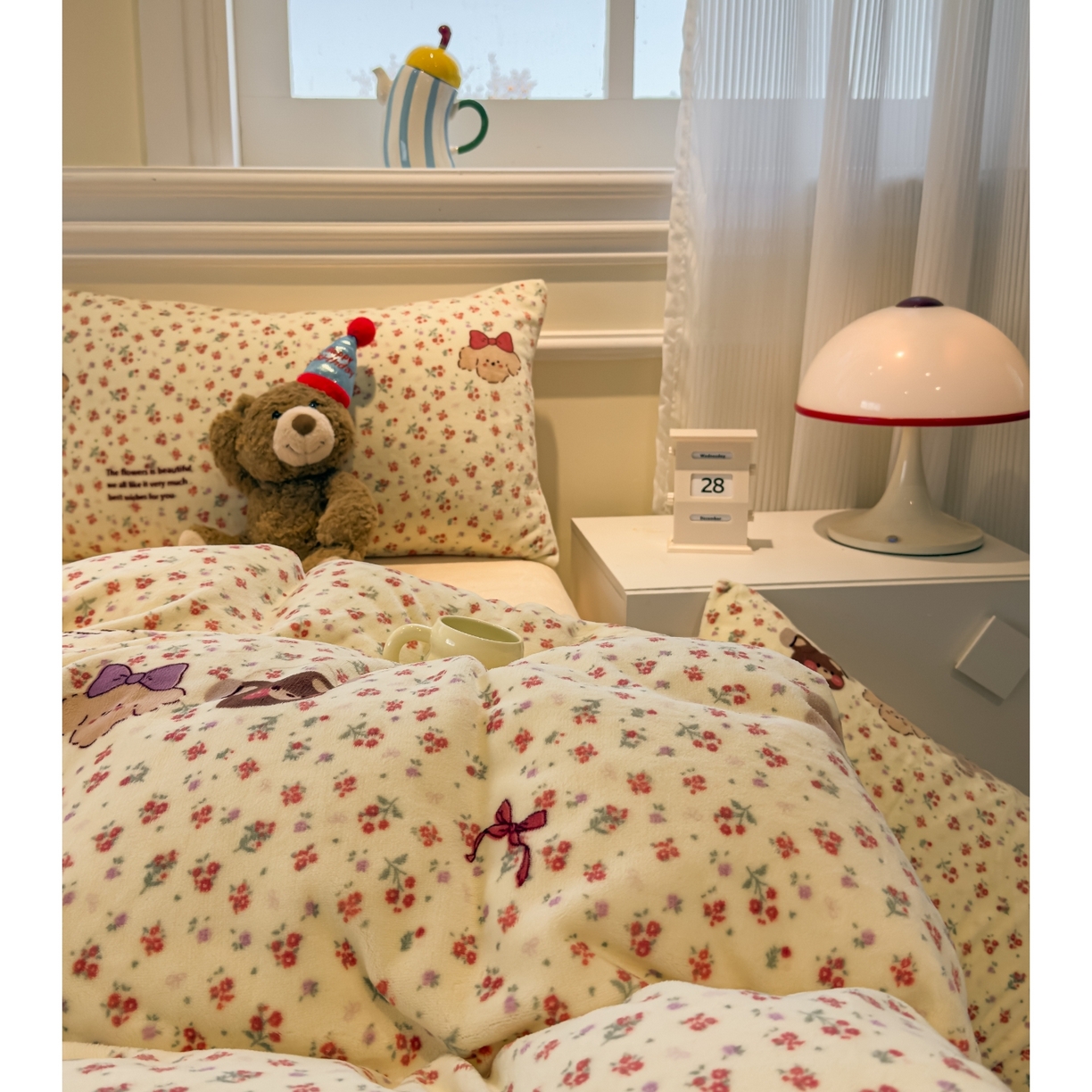 91家纺网 家纺一手货源 找家纺 yyds网供 2025新款牛奶绒四件套ins风加厚床品卡通印花三件套双面法兰绒秋冬保暖不静电 风格二 动物乐园