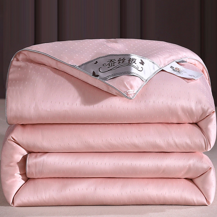 91家纺网 家纺一手货源 找家纺 前程家纺 2025新款-珍珠提花被冬被蚕蛹蛋白被子冬被芯 珍珠提花-浅豆沙