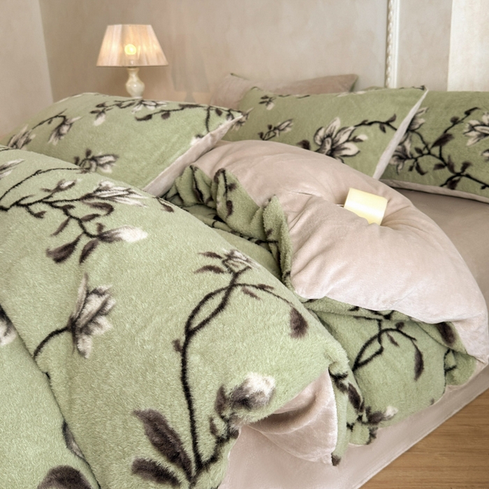 宜代光年 2025新款澳羊绒保暖四件套 青枝玉兰