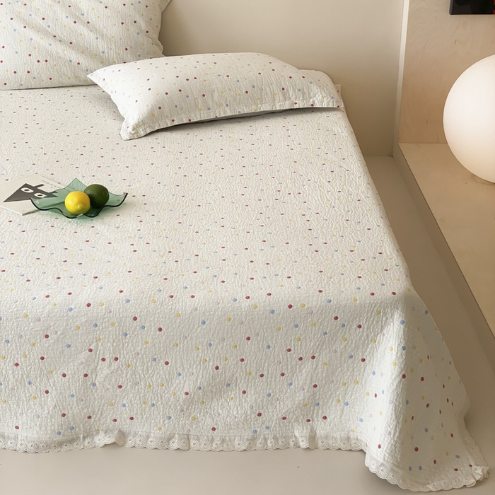 91家纺网 家纺一手货源 找家纺 （总）麻依 2025新款安心棉四层纱布床盖三件套