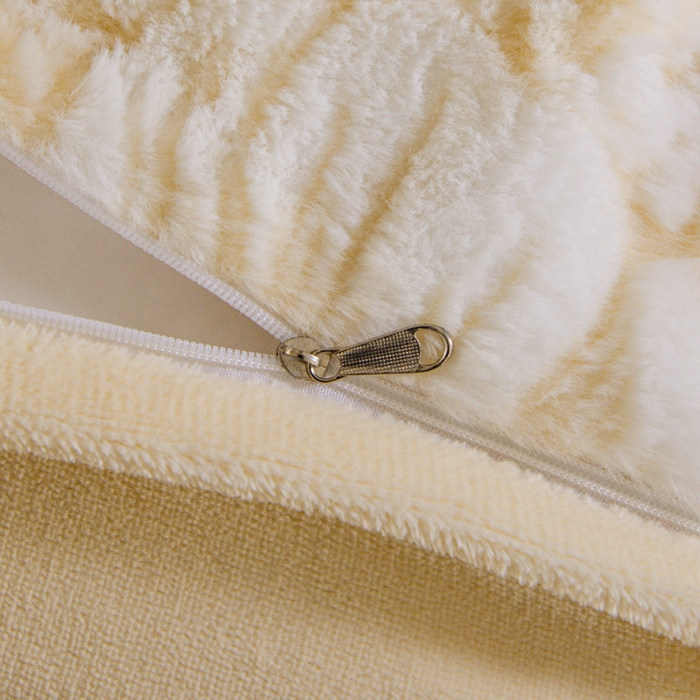 91家纺网 家纺一手货源 找家纺 诺梵家纺 2025新款立体兔毛烂花四件套 伊莎-黄