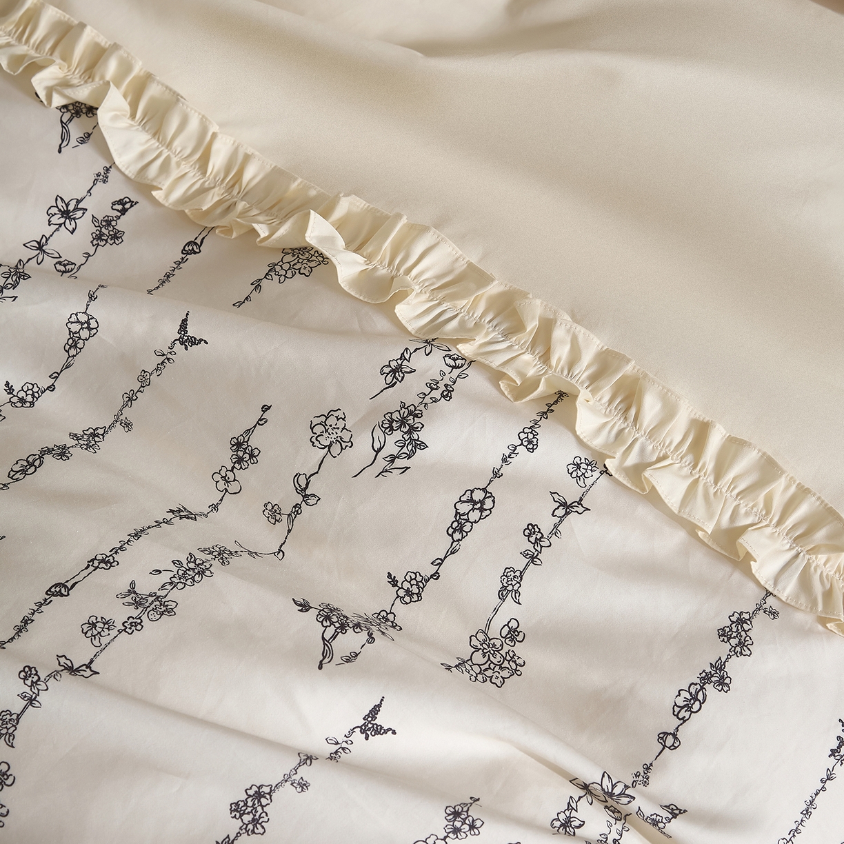 91家纺网 家纺一手货源 找家纺 （总）ONE TWO ONE 121 2025新款50长绒棉贡缎数码印花四件套-花间集 【提供买家秀】 【会员-20】 平台控价券后不得低于368/388元