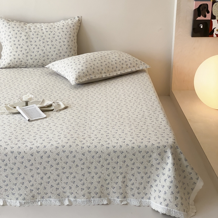 91家纺网 家纺一手货源 找家纺 麻依 2025新款安心棉四层纱布床盖三件套 兰溪