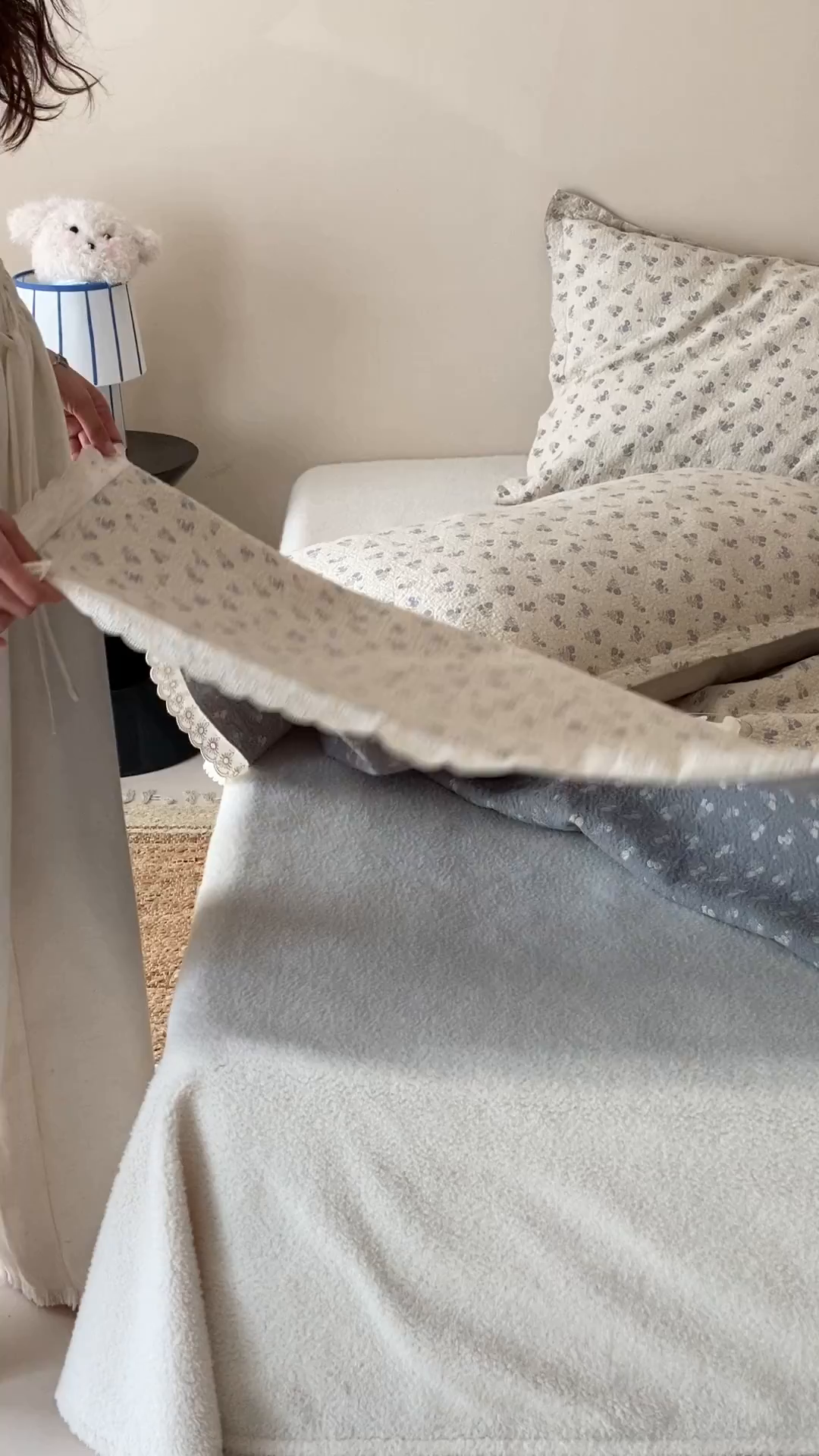 91家纺网 家纺一手货源 找家纺 麻依 2025新款安心棉四层纱布床盖三件套 兰溪