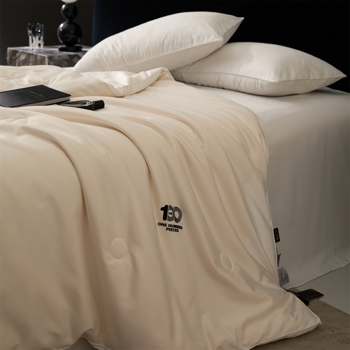 91家纺网 家纺一手货源 找家纺 （总）头等舱 2025新款全棉100支双股纯色A类80大豆7A抗菌立体被子被芯（空镜图）