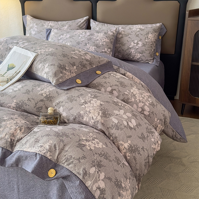 91家纺网 家纺一手货源 找家纺 （总）丝芙妮家居（原乐视家纺） 2025新款原麻纽扣款四件套