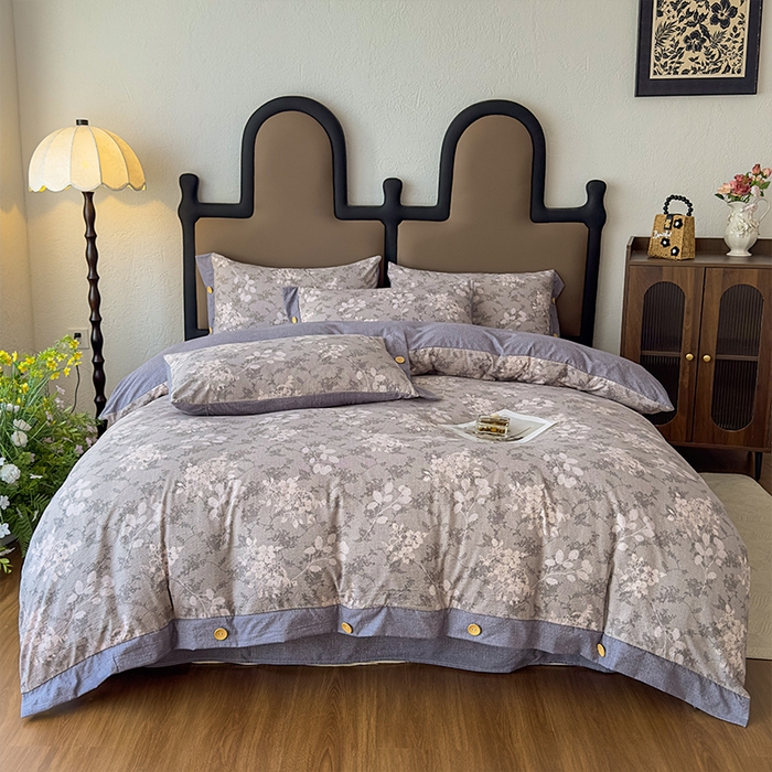 91家纺网 家纺一手货源 找家纺 （总）丝芙妮家居（原乐视家纺） 2025新款原麻纽扣款四件套