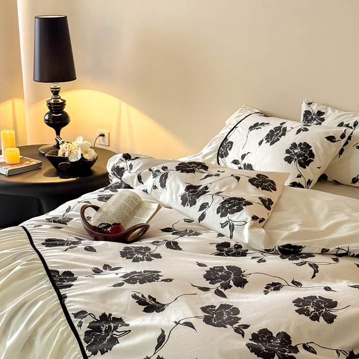 91家纺网 家纺一手货源 找家纺 （总）ONE TWO ONE 121 2025新款50长绒棉贡缎数码印花四件套-晨光熹微【提供买家秀】 【会员-20】 平台控价券后不得低于368/388元