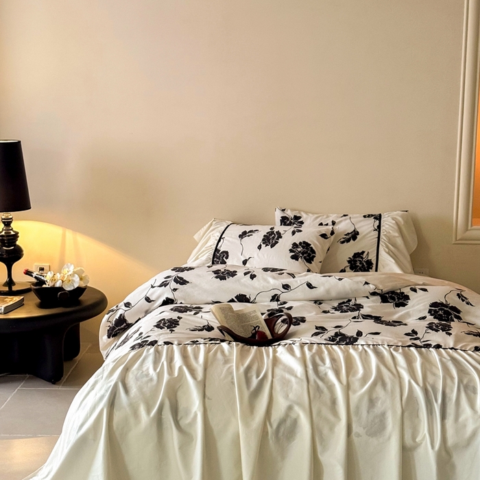 91家纺网 家纺一手货源 找家纺 （总）ONE TWO ONE 121 2025新款50长绒棉贡缎数码印花四件套-晨光熹微【提供买家秀】 【会员-20】 平台控价券后不得低于368/388元