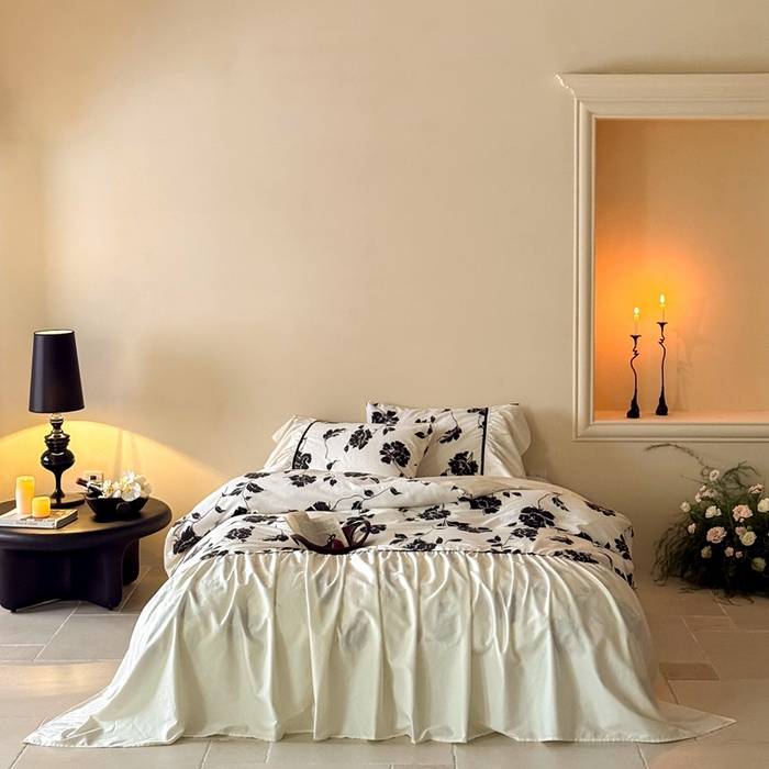 91家纺网 家纺一手货源 找家纺 （总）ONE TWO ONE 121 2025新款50长绒棉贡缎数码印花四件套-晨光熹微【提供买家秀】 【会员-20】 平台控价券后不得低于368/388元